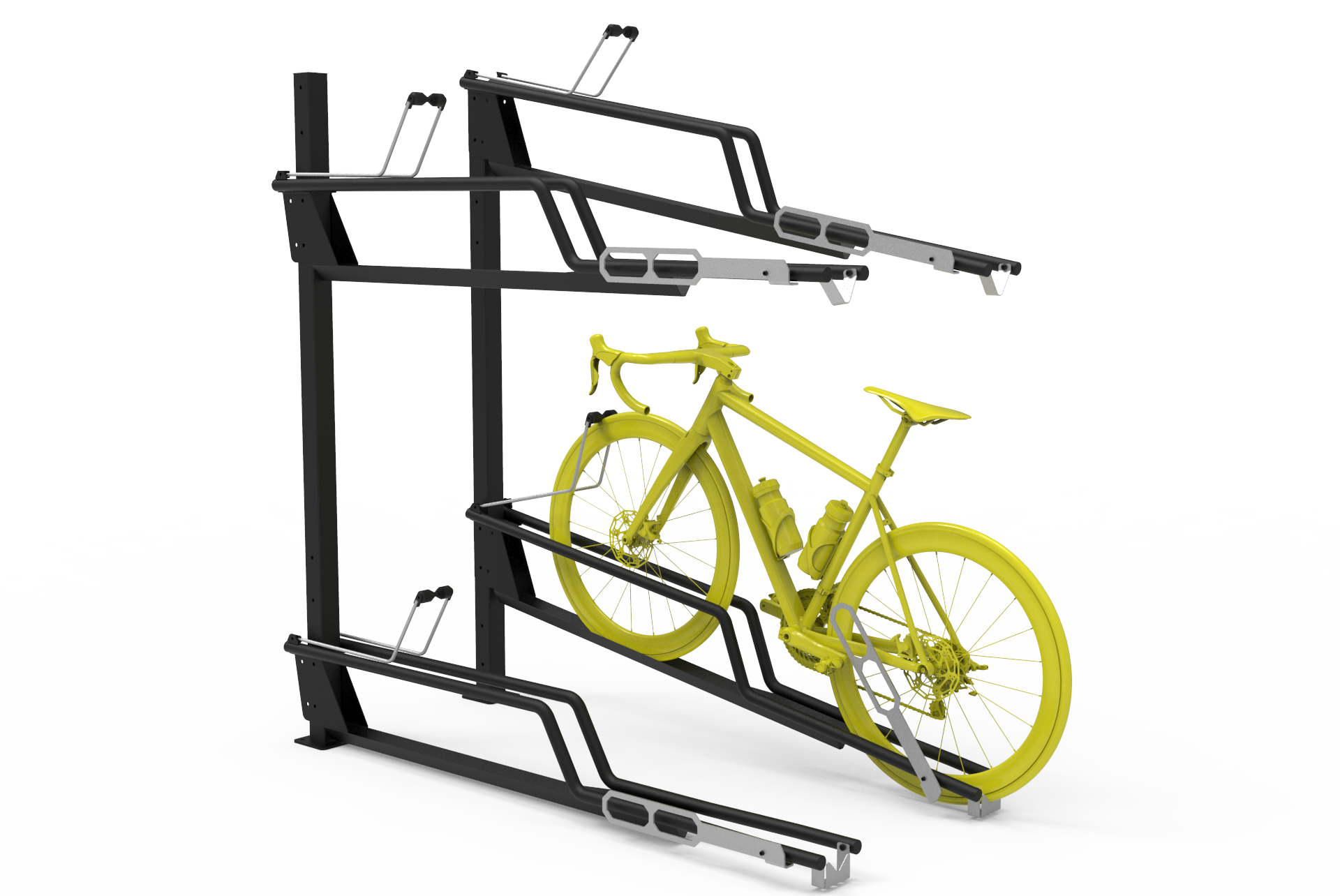 Interlocking Bike Rack Twin-Tier Bike Rack: High-Density Storage Made Easy | Saris Infrastructure