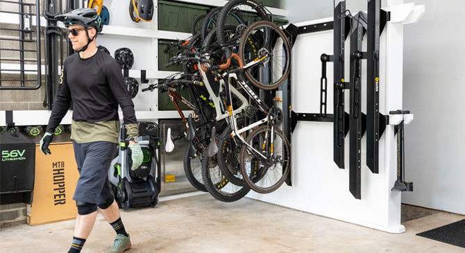 Stringer In Storage Rack Stringer Sliding Rail System | Space-Saving Bike Storage – Saris ...