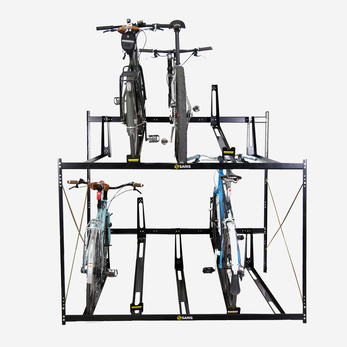 Interlocking Bike Rack Stretch Bike Rack– Space-Saving & Modular Indoor Bicycle Storage Rack ...